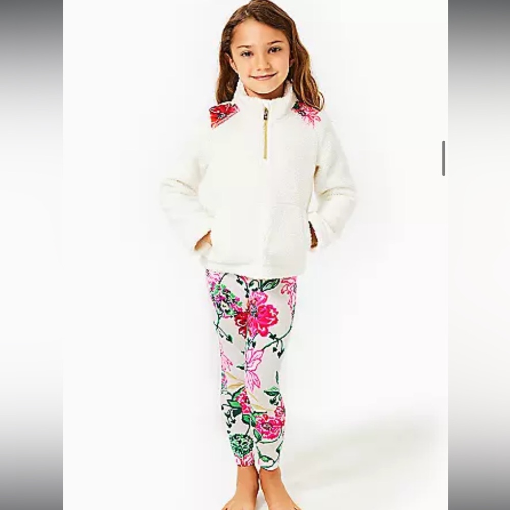 Girl’s Lilly Pulitzer Sherpa Pullover & Matching Leggings
